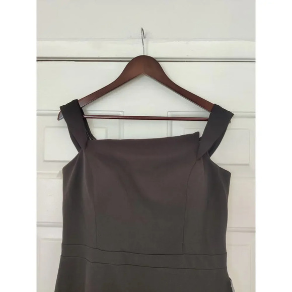 Xscape Black Sleeveless Long Gown Formal Dress Asymmetrical Neckline Size 16 - Picture 7 of 10